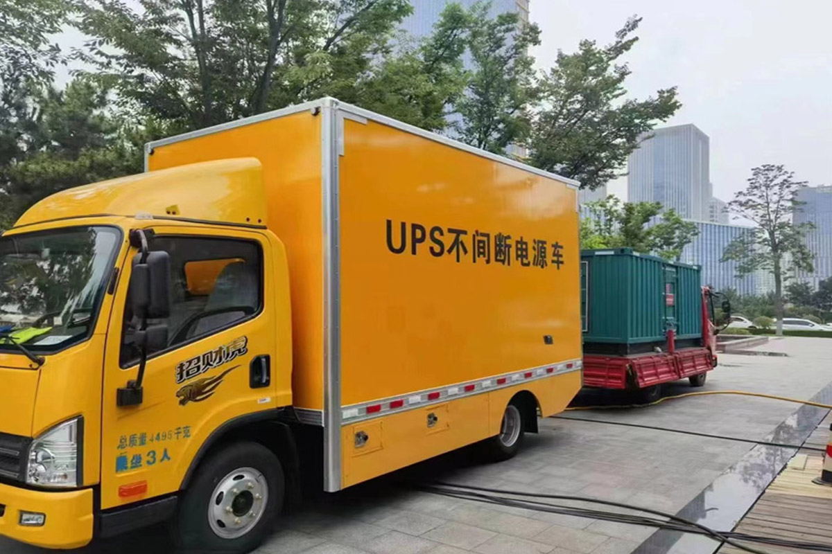 金塔发电机租赁施工现场