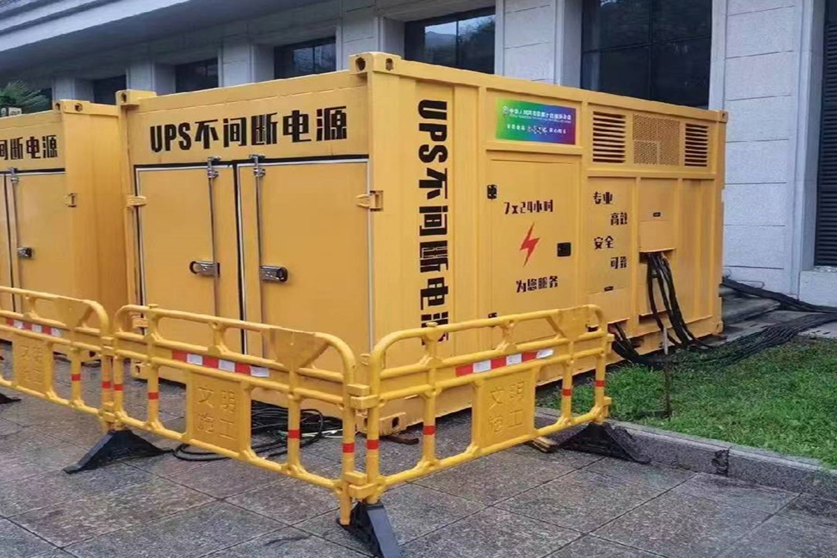 金塔发电机租赁施工现场